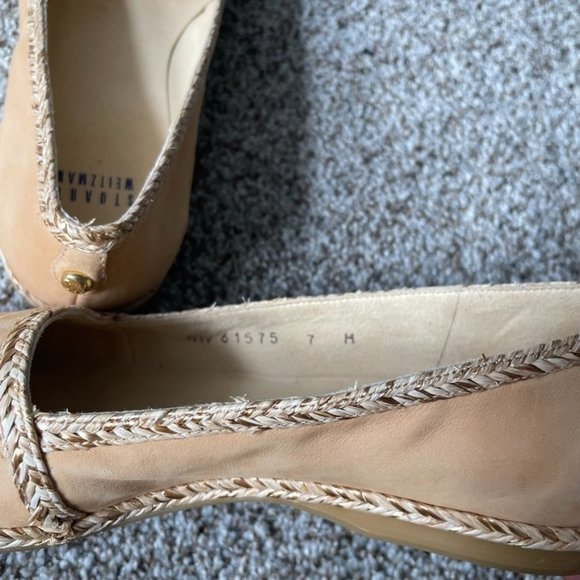 STUART Weitzman | Dree Gold Toe Espadrilles Flats - Picture 7 of 11